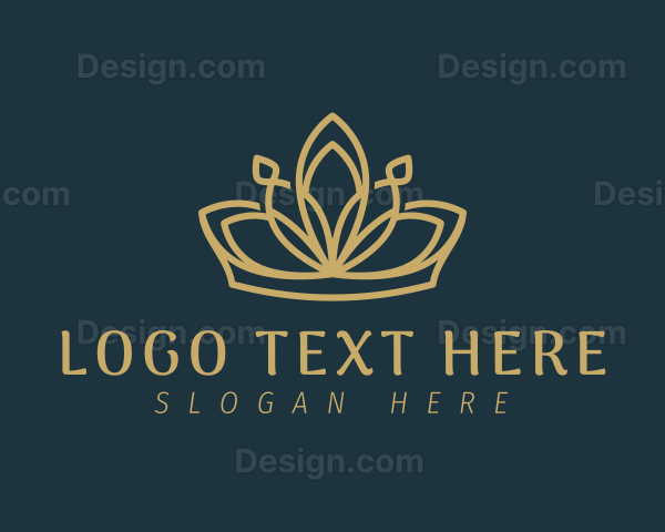 Elegant Lotus Crown Jewelry Logo