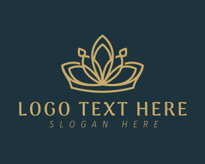Elegant Lotus Crown Jewelry Logo