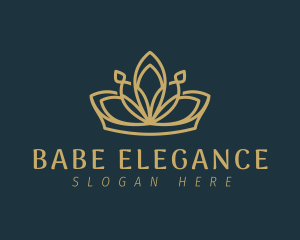 Elegant Lotus Crown Jewelry logo design