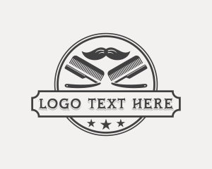 Mustache Barber Hairdresser logo