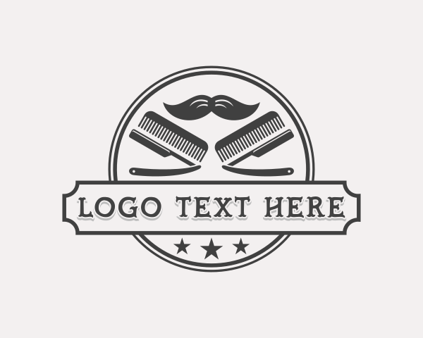 Mustache logo example 4