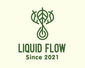 Herbal Leaves Oil logo design