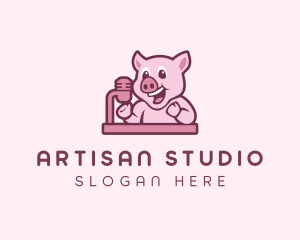 Pig Podcast Host  logo design