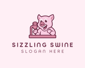 Pig Podcast Host  logo design