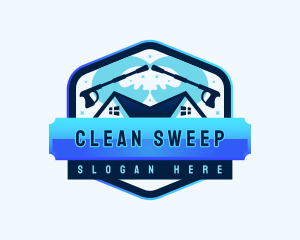 Power Wash Cleaning Splash logo design