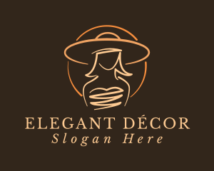 Elegant Lady Hat logo design