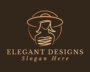 Elegant Lady Hat logo design