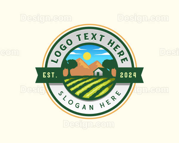 Agricultural Farm Landscape Logo