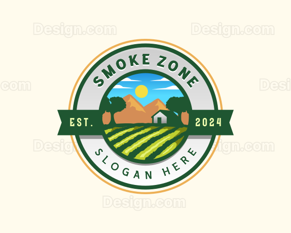 Agricultural Farm Landscape Logo