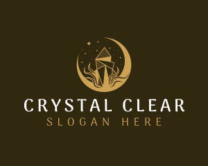 Elegant Moon Gem logo design