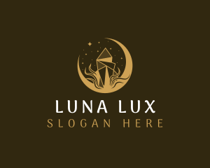 Elegant Moon Gem logo design