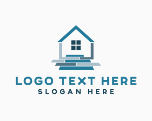 House - Residential Flooring Construction logo design