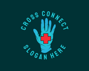 Medical Gloves Cross logo design