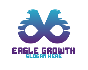 Blue Infinity Eagle logo design