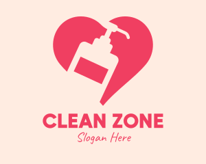 Pink Sanitizer Heart logo