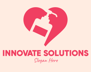 Pink Sanitizer Heart logo