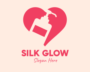 Pink Sanitizer Heart logo design