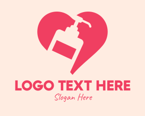 Retailer - Pink Sanitizer Heart logo design