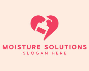 Pink Sanitizer Heart logo design