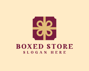 Gift Box Ribbon logo design