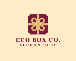 Gift Box Ribbon logo design