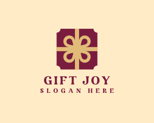 Gift Box Ribbon logo design