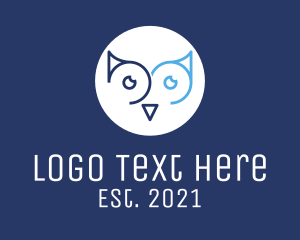 Minimalist Owl Eyes logo