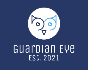 Minimalist Owl Eyes logo design