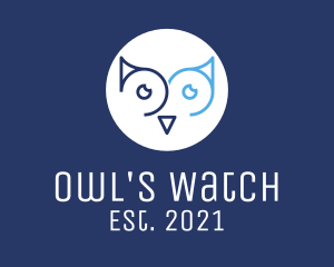 Minimalist Owl Eyes logo