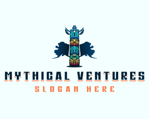 Totem Pole Carving logo design