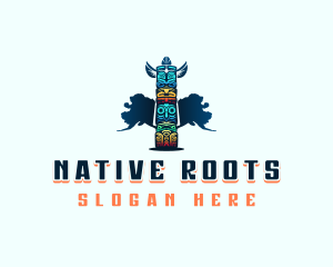 Totem Pole Carving logo design