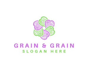 Wooden Flower Heart logo