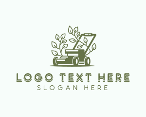 Mowing Gardener Lawn logo