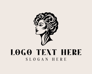 Afro Hairdresser Stylist logo