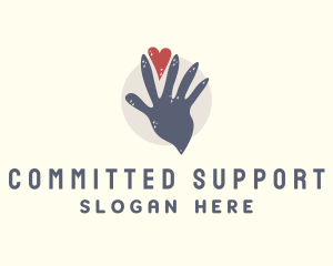 Charity Hand Support logo design