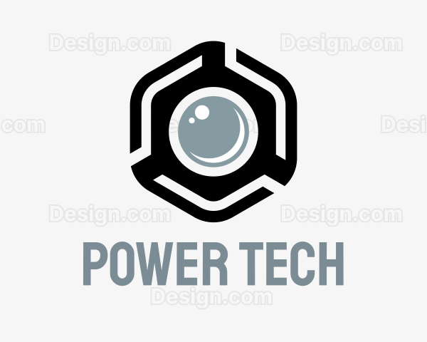 Hexagonal Camera Tech Logo