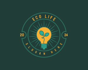 Eco Power Lightbulb Innovations logo design