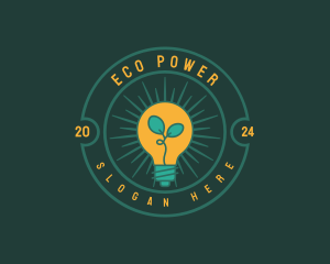 Eco Power Lightbulb Innovations logo design