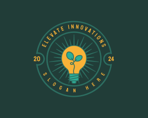 Eco Power Lightbulb Innovations logo design