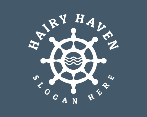 Sailing Boat Marine Helm logo design