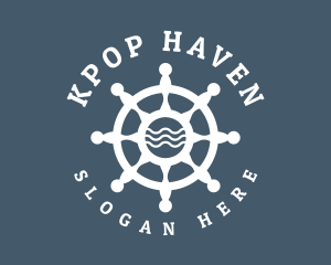 Sailing Boat Marine Helm logo design