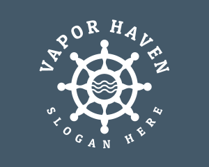 Sailing Boat Marine Helm logo design