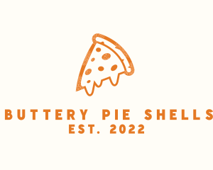 Cheesy Pizza Slice logo design