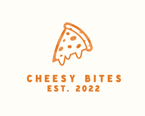 Cheesy Pizza Slice logo design