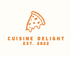 Cheesy Pizza Slice logo design