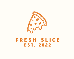 Cheesy Pizza Slice logo design