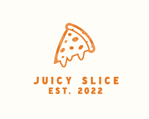 Cheesy Pizza Slice logo design