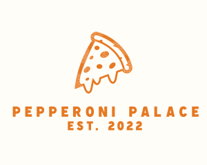 Cheesy Pizza Slice logo design