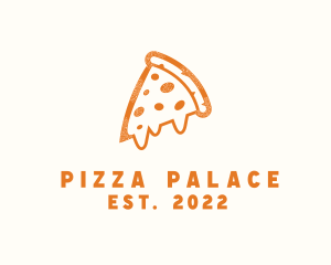 Cheesy Pizza Slice logo design