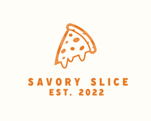 Cheesy Pizza Slice logo design